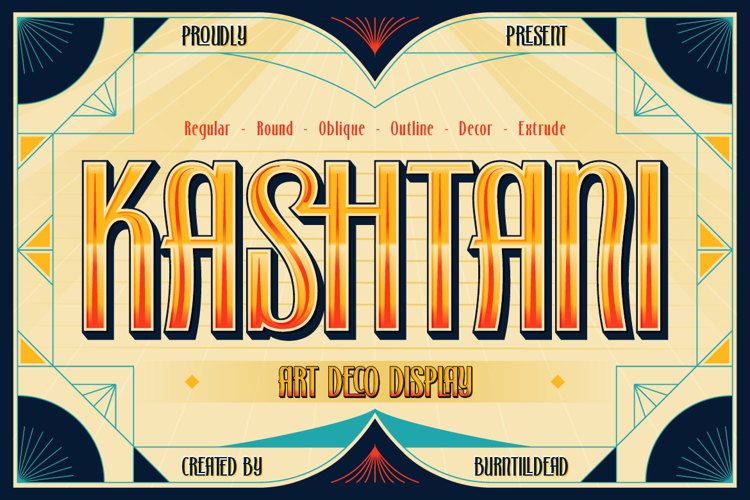 Kashtani - Art Deco Display Font