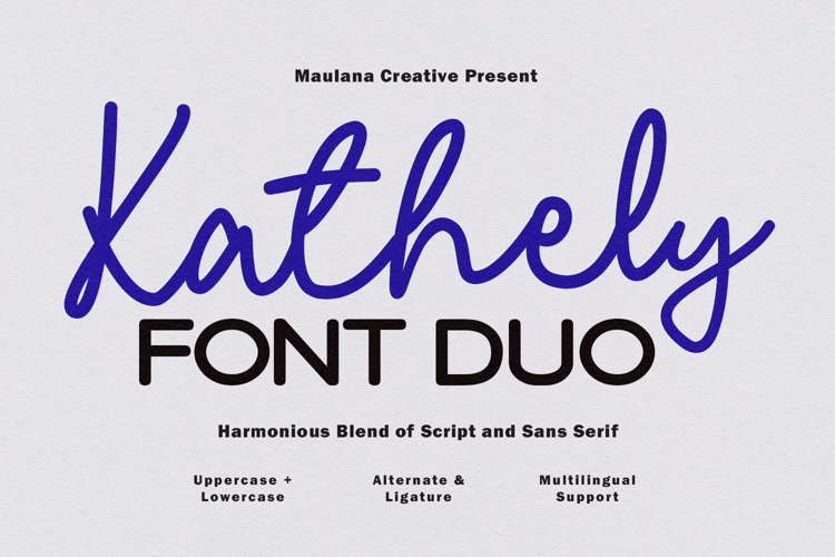 Kathely Harmonious Blend Modern Sans Signature