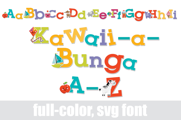 Kawaii-a-bunga Color Font example image 1