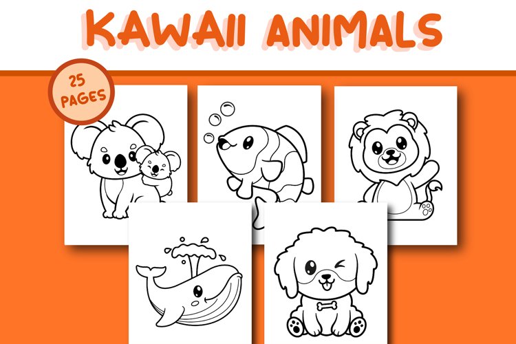 Kawaii Animal Coloring Pages, Cute Animal Coloring Pages