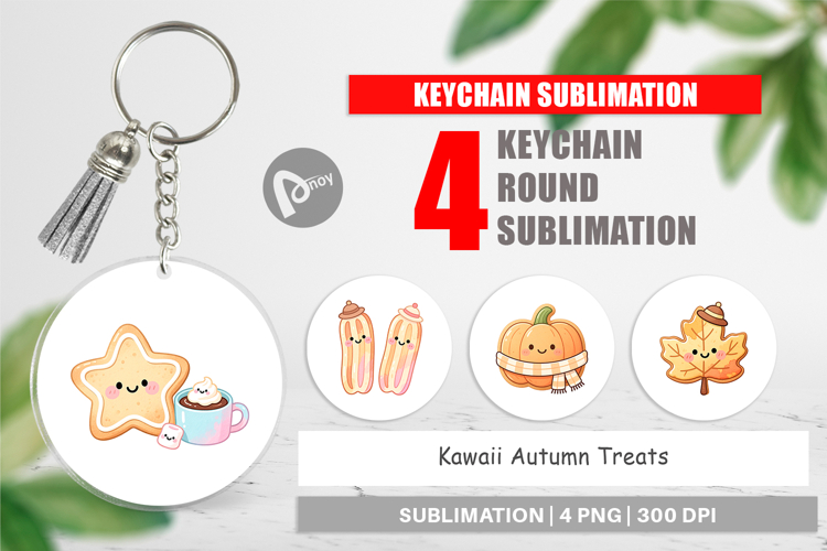 Autumn Kawaii Treats Keychain