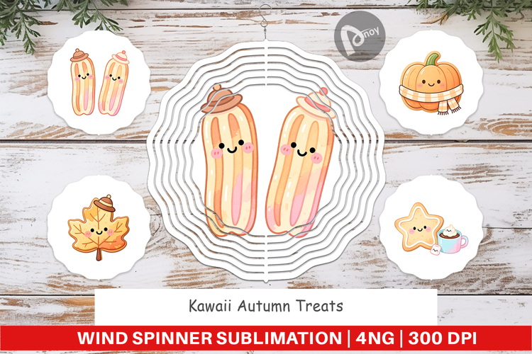 Autumn Kawaii Treats Wind Spinner