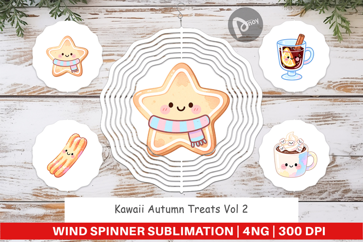 Autumn Kawaii Treats Wind Spinner