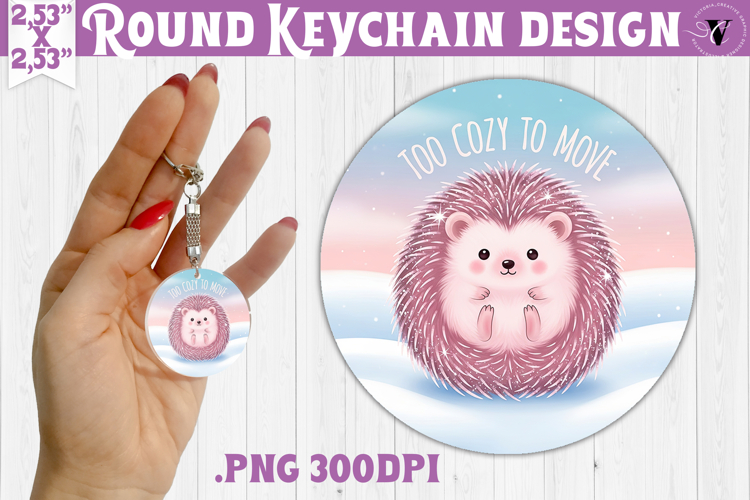 Cute Christmas Round keychain | Kawaii Pink Xmas