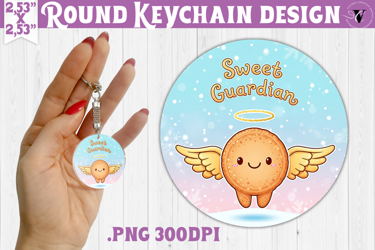 Cute Christmas Round keychain | Kawaii Pink Xmas