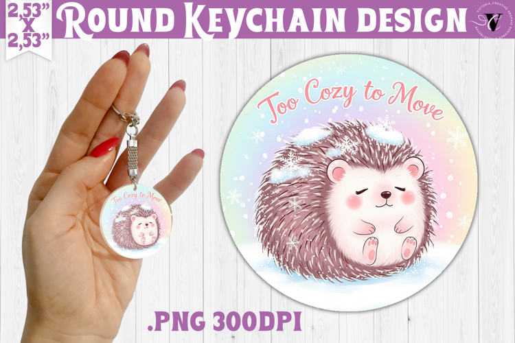 Cute Christmas Round keychain | Kawaii Pink Xmas