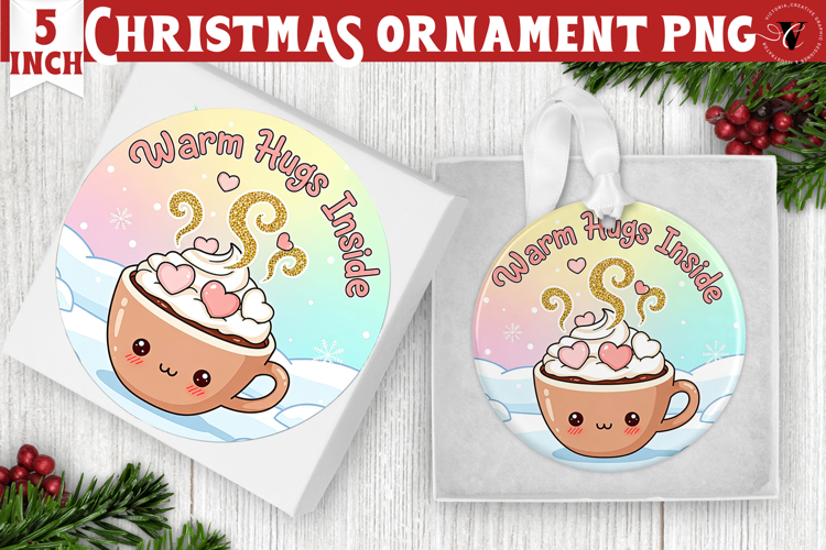 Cute Christmas ornament | Kawaii Pink Xmas