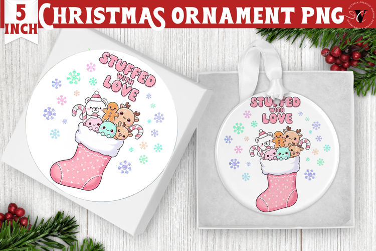 Cute Christmas ornament | Kawaii Pink Xmas