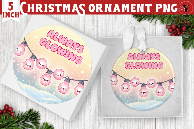 Cute Christmas ornament | Kawaii Pink Xmas