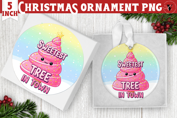 Cute Christmas ornament | Kawaii Pink Xmas