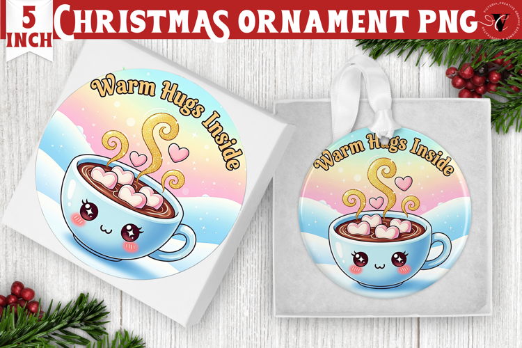 Cute Christmas ornament | Kawaii Pink Xmas