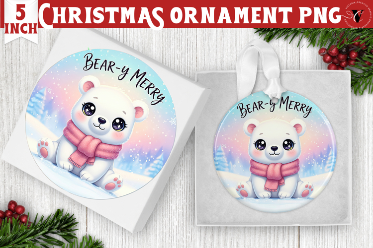 Cute Christmas ornament | Kawaii Pink Xmas