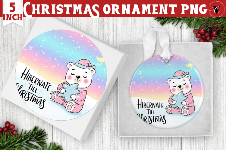 Cute Christmas ornament | Kawaii Pink Xmas