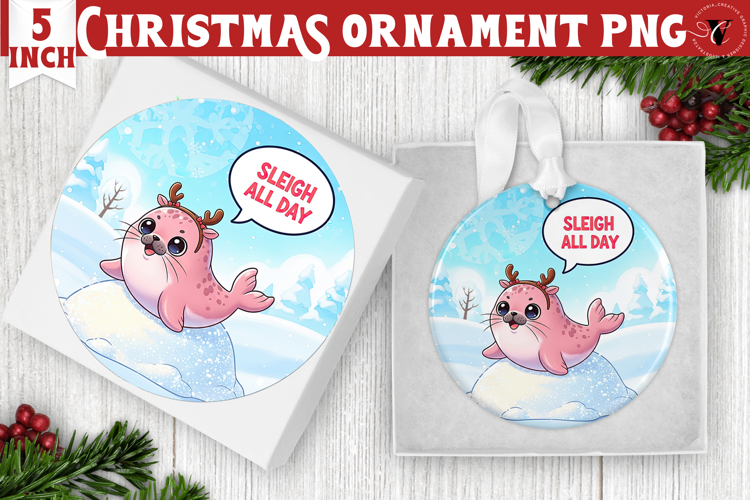 Cute Christmas ornament | Kawaii Pink Xmas