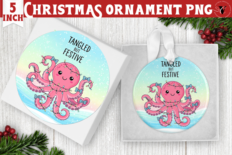 Cute Christmas ornament | Kawaii Pink Xmas
