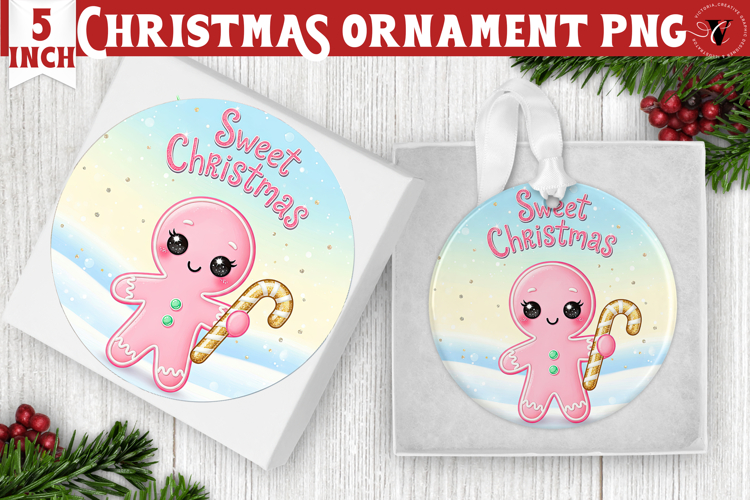 Cute Christmas ornament | Kawaii Pink Xmas