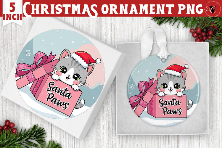 Cute Christmas ornament | Kawaii Pink Xmas