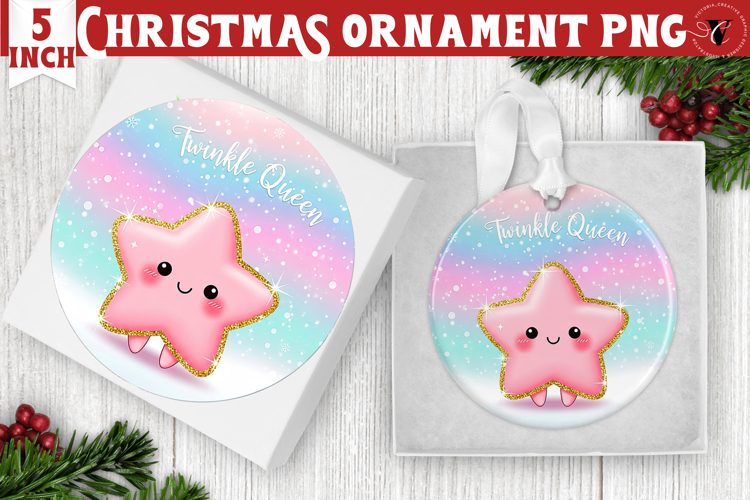 Cute Christmas ornament | Kawaii Pink Xmas