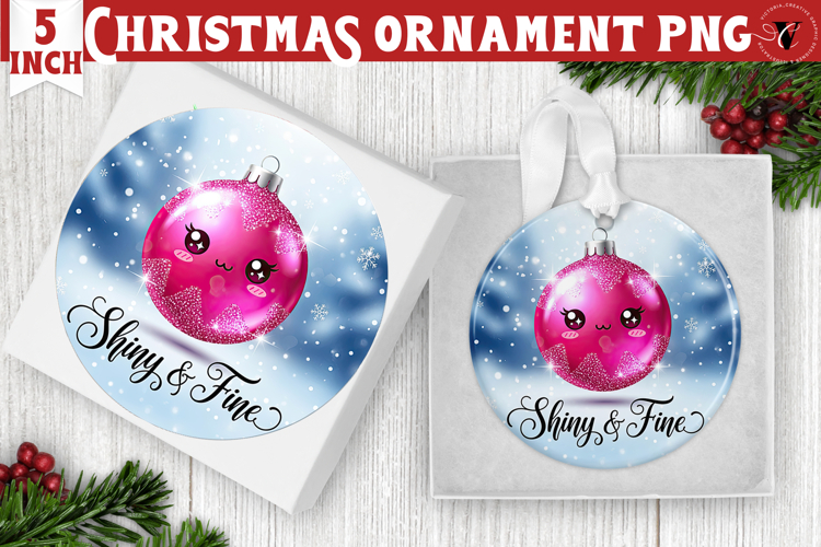Cute Christmas ornament | Kawaii Pink Xmas
