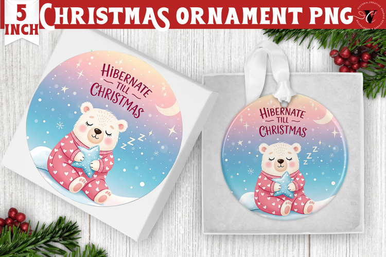 Cute Christmas ornament | Kawaii Pink Xmas