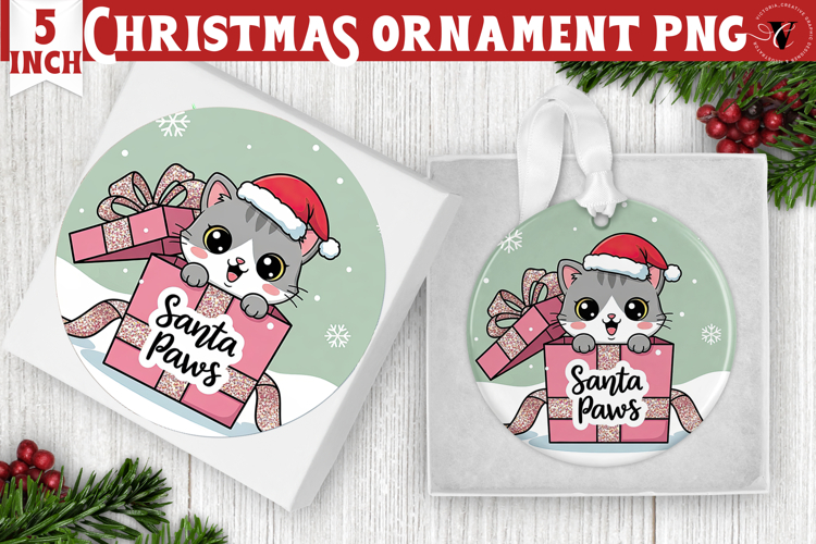 Cute Christmas ornament | Kawaii Pink Xmas