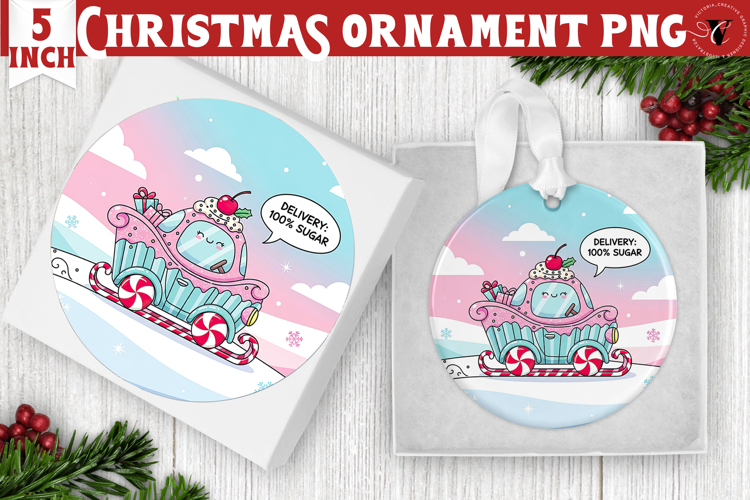 Cute Christmas ornament | Kawaii Pink Xmas