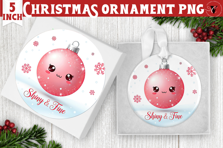 Cute Christmas ornament | Kawaii Pink Xmas