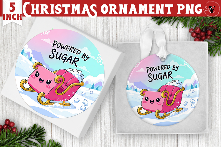Cute Christmas ornament | Kawaii Pink Xmas