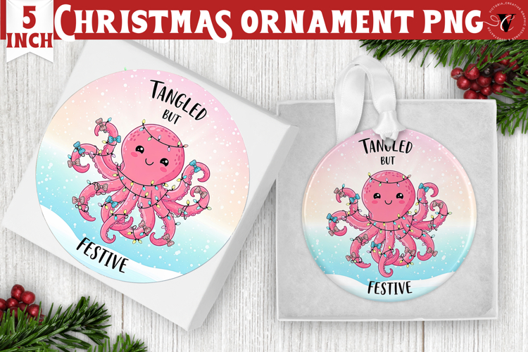 Cute Christmas ornament | Kawaii Pink Xmas
