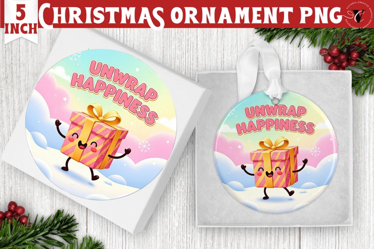 Cute Christmas ornament | Kawaii Pink Xmas