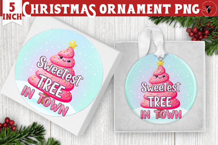 Cute Christmas ornament | Kawaii Pink Xmas