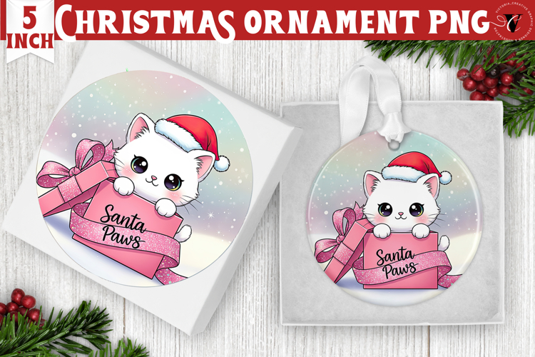 Cute Christmas ornament | Kawaii Pink Xmas