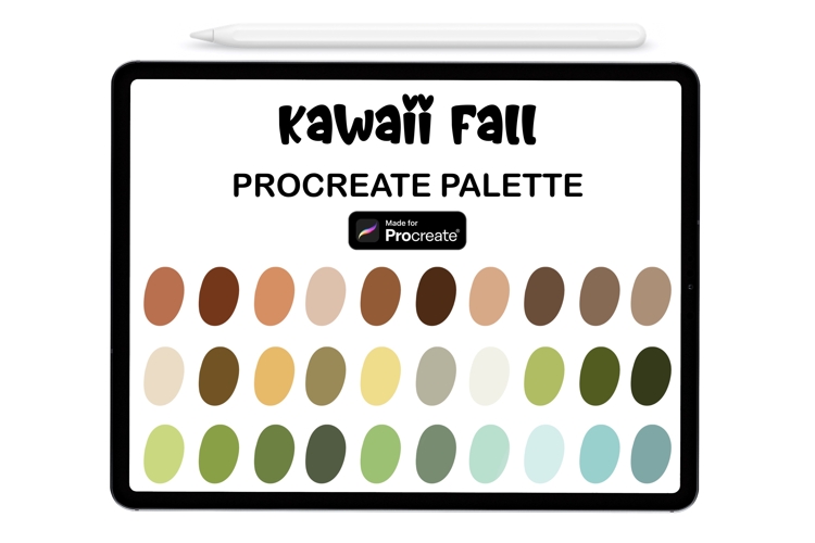 Kawaii Fall Procreate Palette - Procreate Color Palette