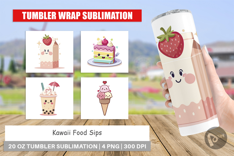Tumbler Kawaii Food Sips