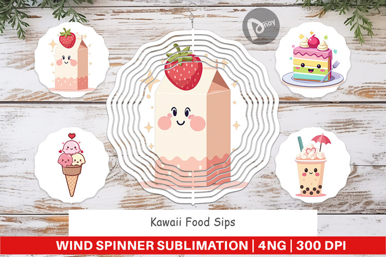 Wind Spinner Kawaii Food Sips example image 1