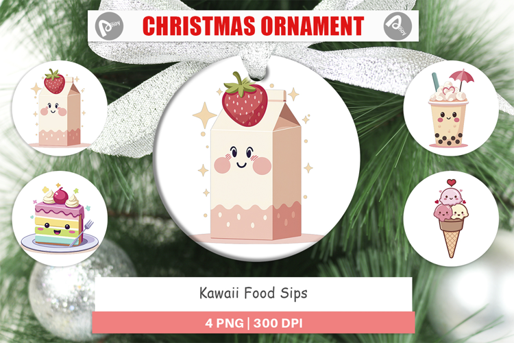Ornament Kawaii Food Sips