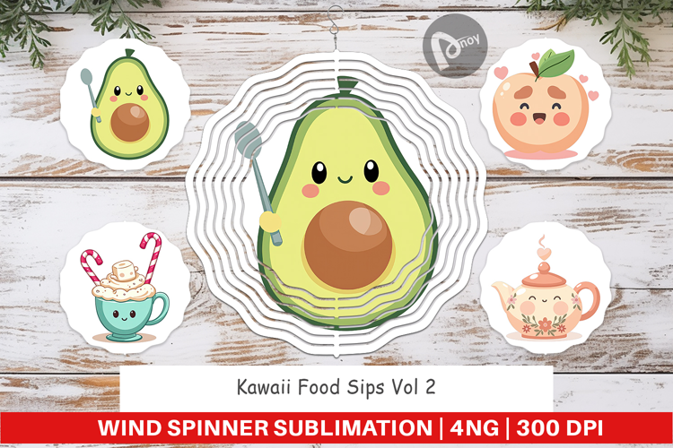 Wind Spinner Kawaii Food Sips