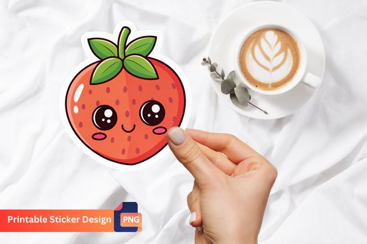 Kawaii Fruit Stickers, Adorable Fruit Stickers, Fruit Decals