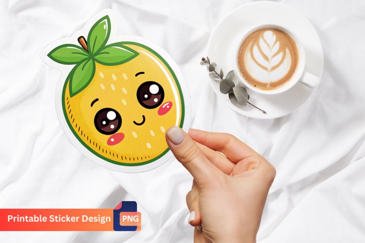 Kawaii Fruit Stickers, Adorable Fruit Stickers, Fruit Decals