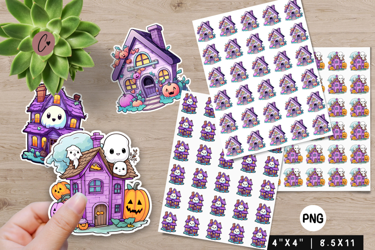 Kawaii Halloween Stickers | Printable Halloween PNG