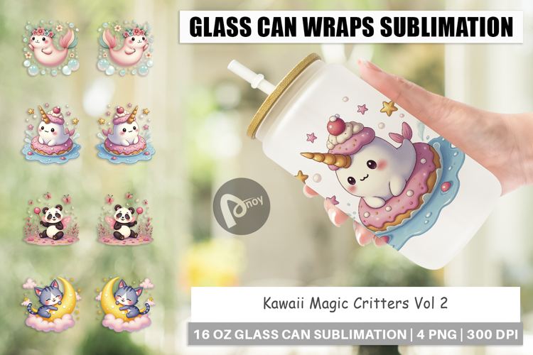 Glass Can Kawaii Magic Critters