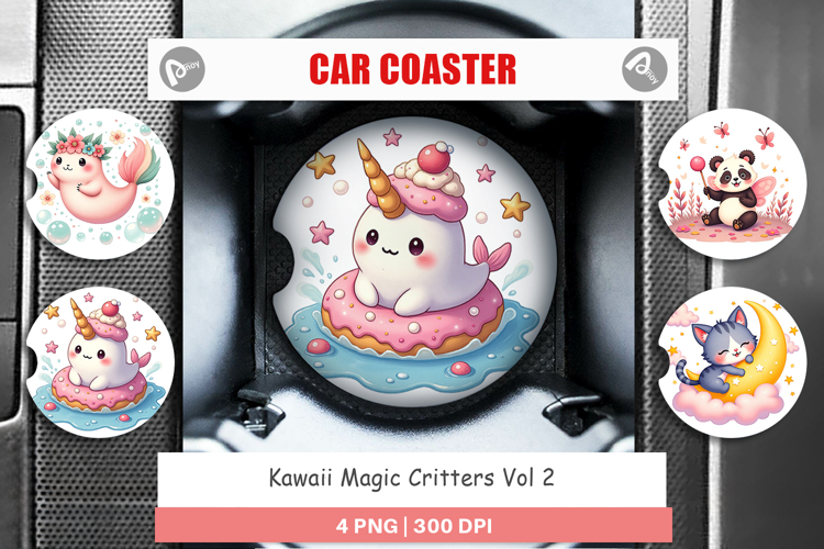 Car Coaster Kawaii Magic Critters