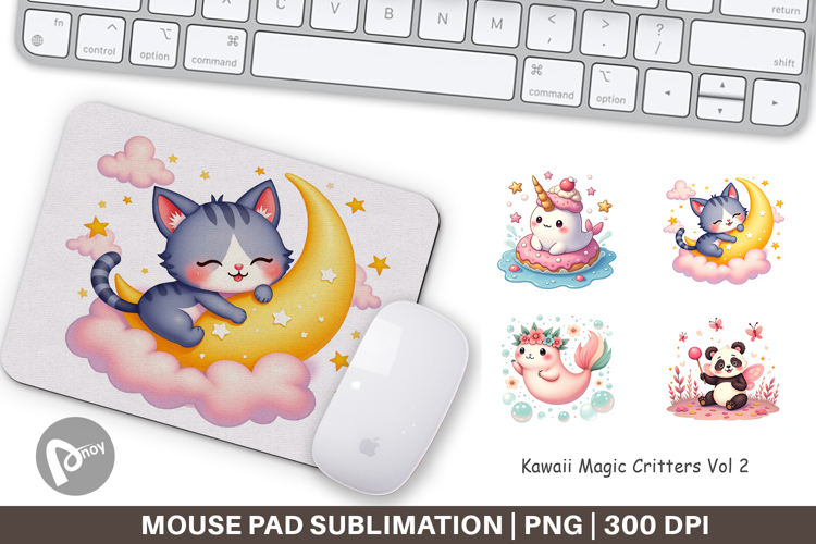 Mouse Pad Kawaii Magic Critters
