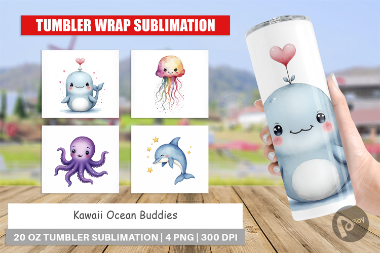 Kawaii Ocean Buddies Tumbler