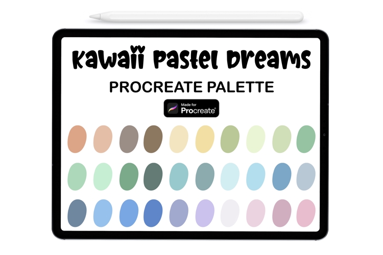 Kawaii Pastel Procreate Palette - Procreate Color Palette