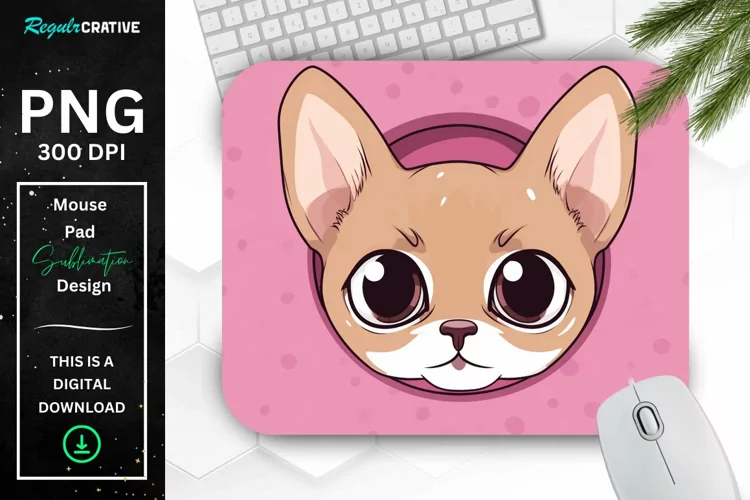 Kawaii Peeking Cat mouse Pad