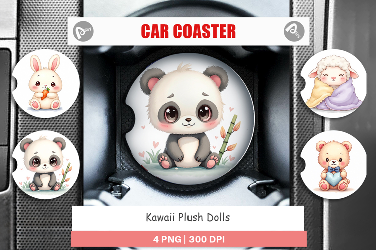 Car Coaster Kawaii Plush Dolls