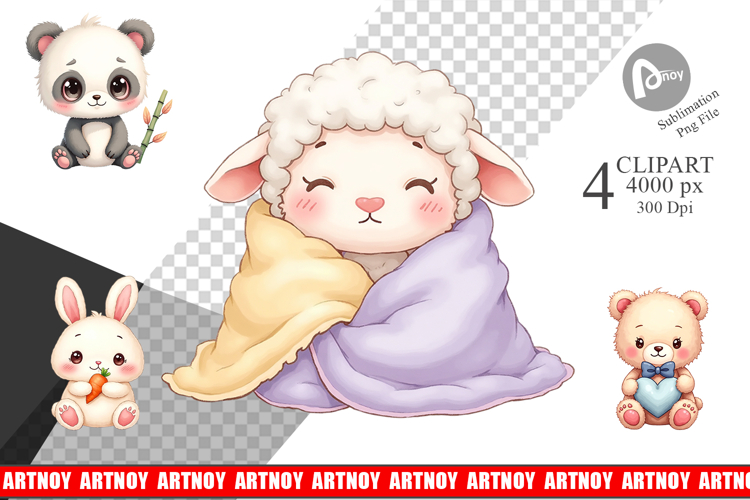 Kawaii Plush Dolls Clipart