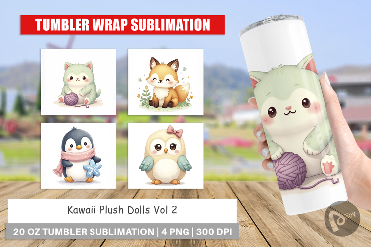 Tumbler Kawaii Plush Dolls