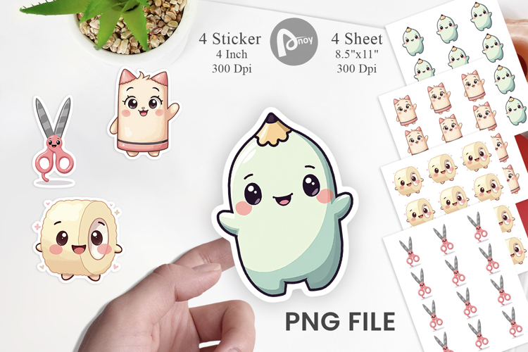Sticker Kawaii Stationery